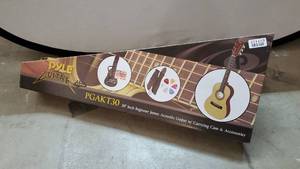 lot 17117 image: Pyle 30 Inch Beginner Jamer, Acoustic Guitar with Carrying Case and Accessories