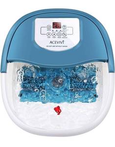 lot 17157 image: Foot Spa with Heat and Massage and Jet, 16 Motorized Shiatsu Massage Rollers, 2 Maize Massage Rollers, Pedicure Foot Soak with Automatic Pumice Stone, Adjustable Time & Temp, Multi-Modes Feet Massager