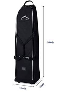 lot 17177 image: Himal Soft-Sided Golf Travel Bag with Wheels- Heavy Duty 600D Polyester Oxford Wear-Resistant, Excellent Zipper Universal Size