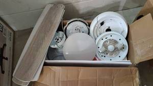 lot 17193 image: Prominence Home 52 Ashby Indoor White Ceiling Fan with Remote Bonus Extra Fan Pieces From a Different Fan