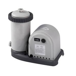 lot 17201 image: Intex 1500 GPH Krystal Clear Cartridge Filter Pump for Above Ground Pool