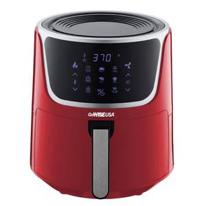 lot 17214 image: Has Small Crack Still Power On- GoWISE Usa Air Fryer with Dehydrator and 3 Stackable Racks, 7 Quart