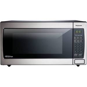lot 17220 image: Panasonic 1.6 Cu. Ft. Stainless Steel Microwave with Inverter, NN-SN766S
