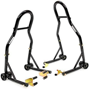 lot 17230 image: Sport Bike Motorcycle Front & Rear Combo Wheel Lift Stands Fork & Swingarm Stands Paddock Stands