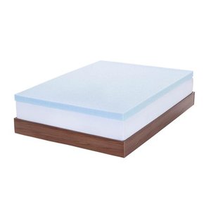 lot 17255 image: LUCID 3-inch Gel Memory Foam Mattress Topper - Queen
