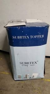 lot 17262 image: subrtex 3 Inch Memory Foam Mattress Topper Ventilated Gel Infused Bed Foam Topper for Pressure Relieving, CertiPUR-US Certified, Twin, Blue