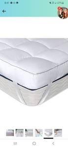 lot 17270 image: King Mattress Topper, QUEEN ROSE Cooling Mattress Bed Cover King Size, Plush Quilted Thick Pillowtop with Snow Down Alternative