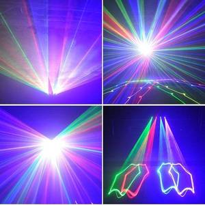 lot 17279 image: Mini DJ Lights Party Lights 4 Beam Effect Sound Activated Strobe Light RGBY LED Music Lights by DMX Control for Disco Dancing Birthday Bar Pub Stage Lighting