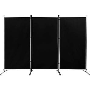 lot 17295 image: ACTREY OutdoorIndoor Room Divider (3-Panel), Folding Partition Privacy Screen for Office, School,Studio, Conference,Classroom, Dorm Room, Kids Room-102 W X 16 D x 72 H (Black)