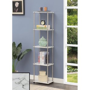 lot 17301 image: Convenience Concepts Designs2Go No Tools 5 Tier Tower, Multiple Finishes