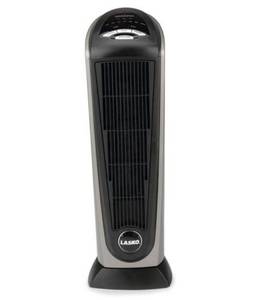 lot 17314 image: Lasko 1,500W Oscillating Ceramic Tower Electric Space Heater