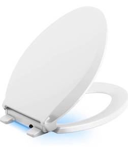 lot 17327 image: KOHLER K-75796-0 Cachet Toilet Seat, Elongated, White