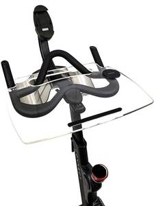 lot 17361 image: TFD Tray-E Compatible wEchelon Bikes Stationary Bike Work Station, Made in USA - Spintray Desk Tray for Desk Bike - Acrylic Holder for Laptop, Phone, Books & More - Desk Exercise Equipment
