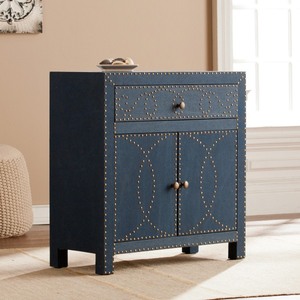 lot 63222 image: Southern Enterprises Florian Double-Door Accent Chest in Soft Navy