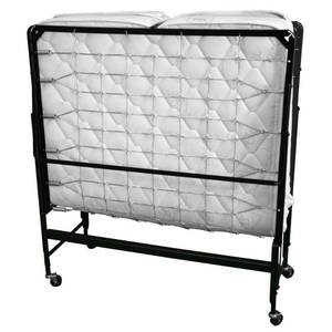 lot 63247 image: Hollywood Bed Frame 950 39 MEM-I 73 x 39 x 43 in. Rollaway with Twin Size Memory Foam Mattress