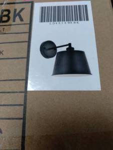 lot 63248 image: ZARA 1 LIGHT WALL SCONCE BLACK