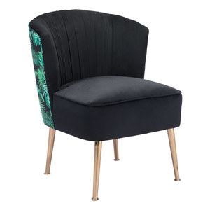 lot 63264 image: Zuo Modern Tonya Accent Chair, BlackGoldTropical