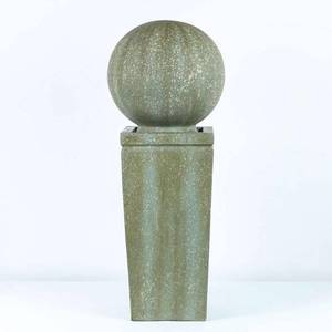 lot 63289 image: Patina Cement Modern Outdoor Fountain Retail$250.99