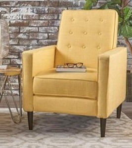 lot 63356 image: Mervynn Mid-century Fabric Accent Recliner by Christopher Knight Home