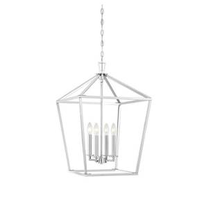 lot 63383 image: 3-321-4-109-Savoy House-Townsend - Four Light Foyer Polished Nickel Finish