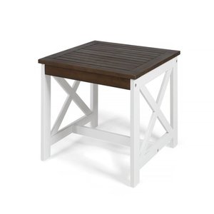 lot 63442 image: Shammai Square Farmhouse Acacia Wood End Table by Christopher Knight Home- Retail$79.98
