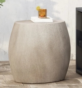 lot 63199 image: LIGHT GREY CONCRETE SIDE TABLE