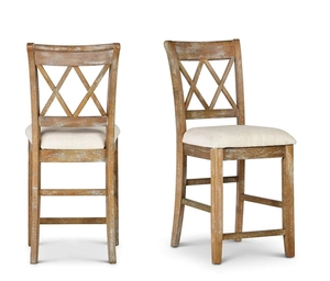 lot 63209 image: STEVE SILVER CO GREY BARN SET OF 2 DINING CHAIRS