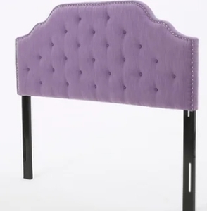 lot 63217 image: CHRISTOPHER KNIGHT HOME SILAS TWIN STUDDED FABRIC KID HEAD BOARD LIGHT PURPLE