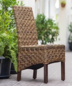 lot 63223 image: International Caravan Manila Abaca Mahogany Dining Chair