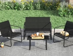 lot 63227 image: CORVUS ROSEMARY 4 PIECE OUTDOOR SLING SET