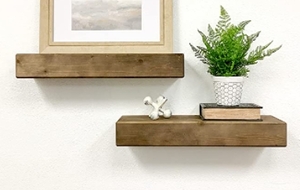 lot 63270 image: ARTISIAN HAUTE FLOATING SHELVES SET OF 2