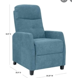 lot 63280 image: PushBack RECLINER NAVY BLUE rcl 25-vbf59-pb