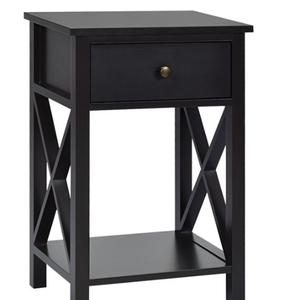 lot 63286 image: Side End Table Nightstand Bedroom Room Furniture with Drawers- Retail$134.99