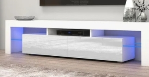 lot 63306 image: Milano 200 Modern 79-inch TV Stand with 16 Color LEDs Retail$331.99