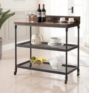 lot 63331 image: Covington Kitchen Cart with USB Chargir