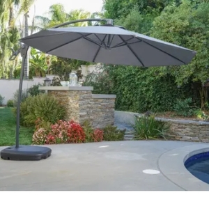 lot 63362 image: SIESTA OUTDOOR 9.7FT CANOPY UMBRELLA BASE, - DRAK GREY, ITEM#61096.00