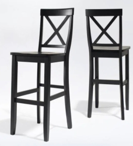lot 63374 image: BLACK X BACK CHAIR RTA 2PER CARTON