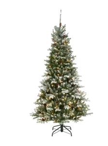 lot 63393 image: 7.5FT SNOWY MORGAN SPRUCE PENCIL CHRISTMAS TREE