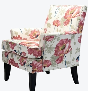 lot 63410 image: Herrera Armchair Red and Yellow Floral