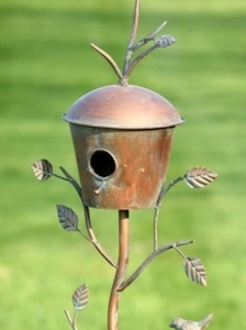 lot 63443 image: Copper Bird House Stake