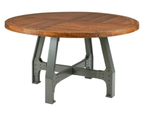 lot 63446 image: Carbon Loft Magie Amber and Graphite Round Dining Table - amber graphite- Retail$775.99