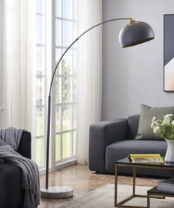 lot 63449 image: ROSEN GARDEN Arc Floor Lamp, Modern Reading Light, Bulb Not Included- Retail$115.99