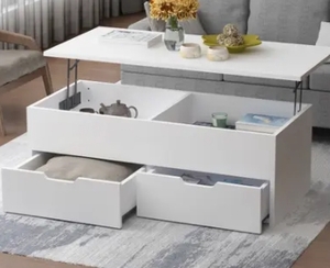 lot 63495 image: 2-drawer Lift top Coffee Table Retail$239.99