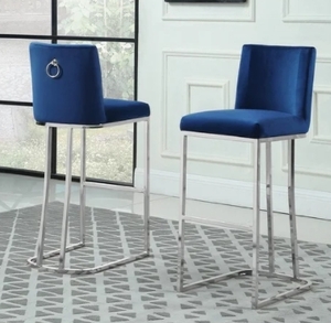 lot 63498 image: Best Quality Furniture Bar Stools with Chrome Base (Set of 2) Retail$503.99