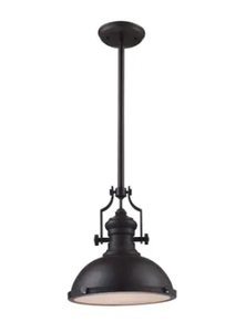 lot 63501 image: Industrial Antique 1-light Black Pot Ceiling Pendant Lights - L10.2xW10.2xH9.05