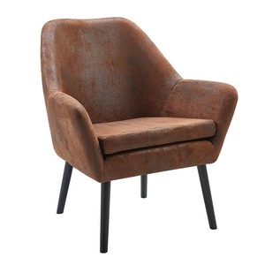 lot 37242 image: Divano Stylish Arm Accent Chair, Aged Fabric Brown