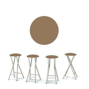 lot 37246 image: Best of Times 13169W1321 Bar Stools, Solid Light Brown - Set of 4