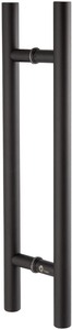 lot 37205 image: Heavy-Duty Commercial Grade Door Handle, 36 Inches Solid Standoffs, Matte Black Finish