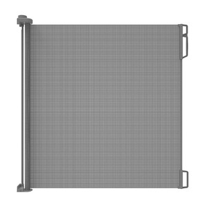 lot 37248 image: Perma Child Safety IndoorOutdoor Retractable Baby Gate 41 Tall, Extends to 71 Wide, Gray