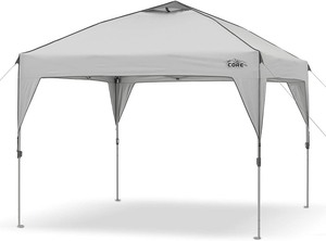 lot 37257 image: Core 10 x 10 Instant Shelter Pop-Up Canopy Tent with Wheeled Carry Bag